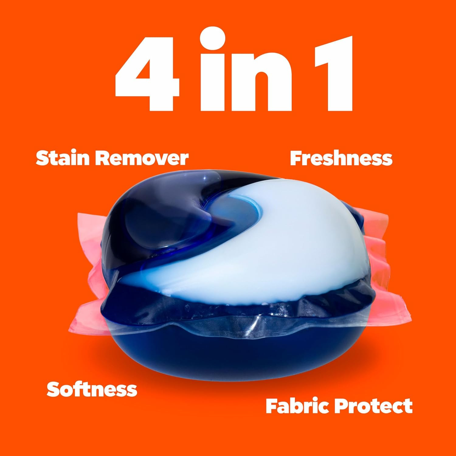 Tide PODS Laundry Detergent Soap with Downy 4-In-1 Stain Remover Freshness Softn