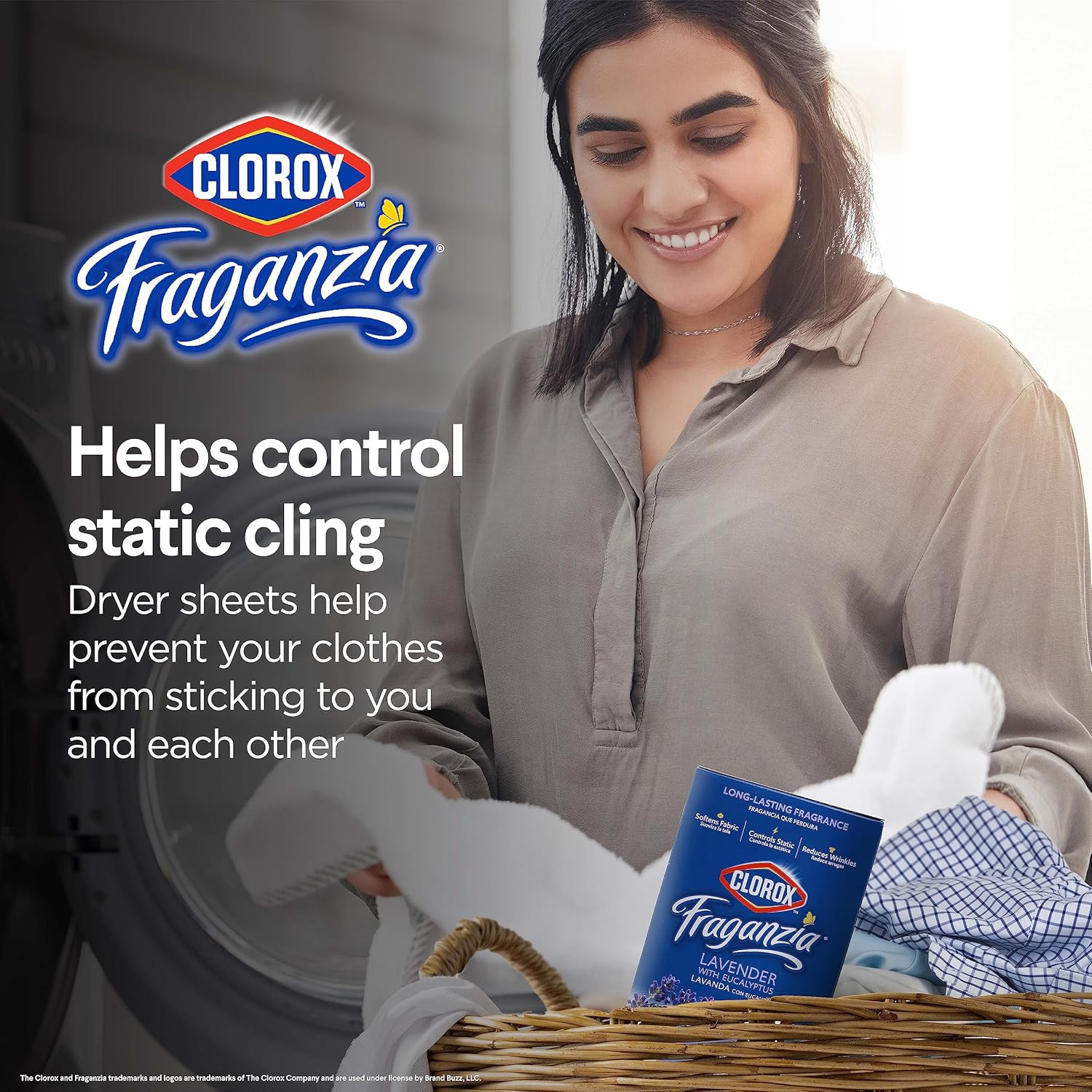 Clorox Fraganzia Fabric Softener Dryer Sheets, Wrinkle Reducing and anti Static
