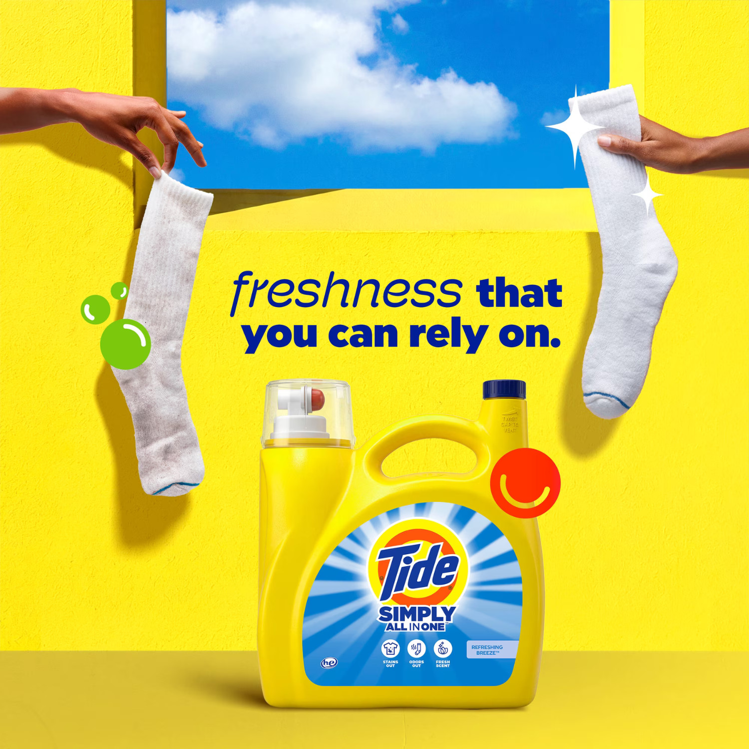 Tide Simply All-In-One Liquid Laundry Detergent Refreshing Breeze 173 oz, 2 Pack