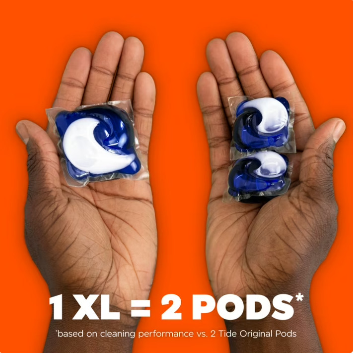 2 Pack Tide PODS Laundry Detergent Pacs, Oxi Boost Power PODS, 45ct/pk