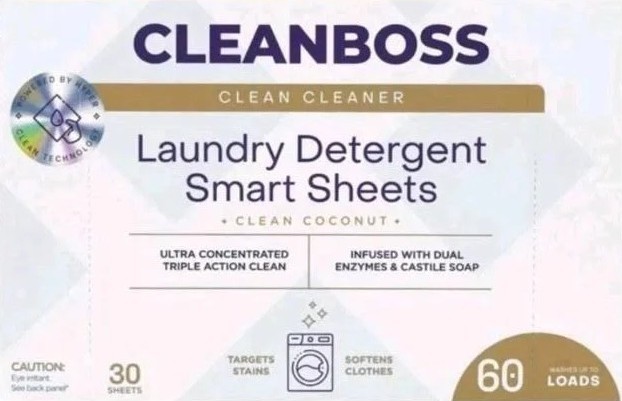 CleanBoss Powerful Laundry Smart Sheets 30 Sheets Up to 60 Loads – Clean Coconut