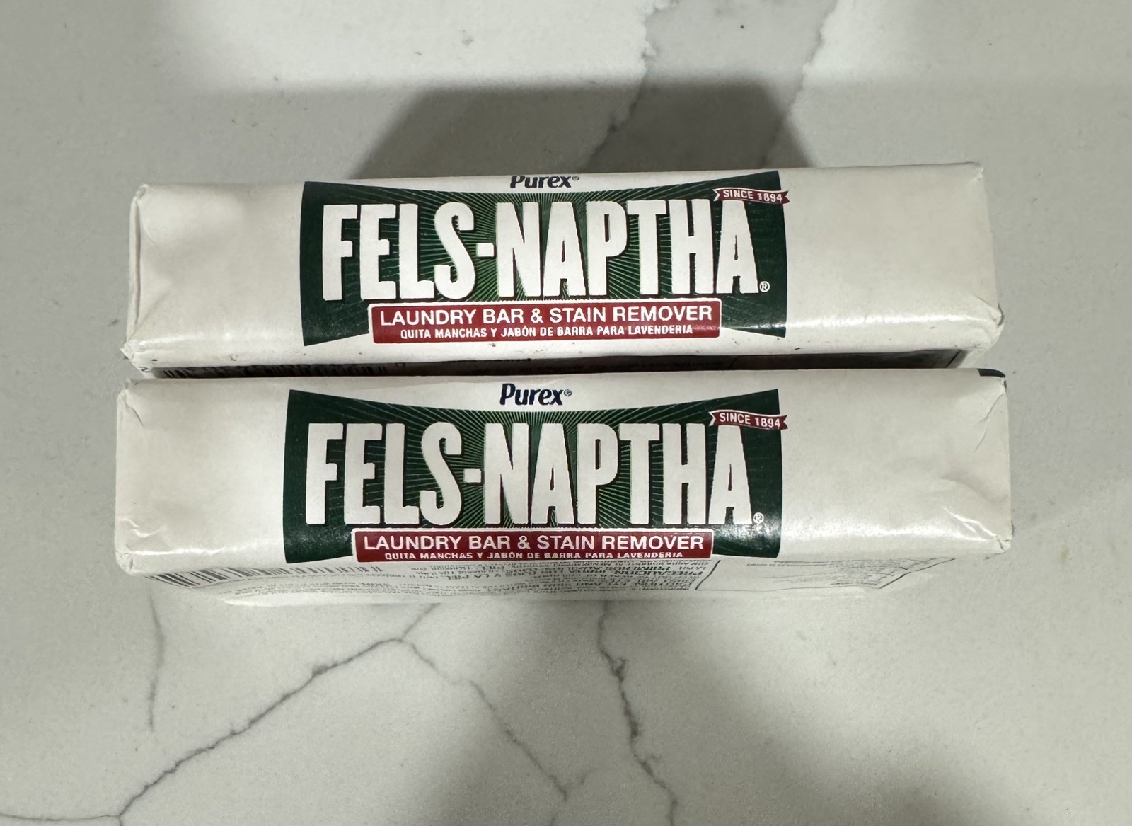 2 Pack Fels-Naptha Laundry Bar & Stain Remover Soap 5 oz Discontinued Purex