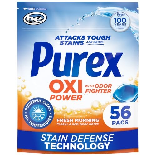 Purex 4-in-1 Laundry Detergent Pacs Oxi Power Odor Fighting 82.5oz