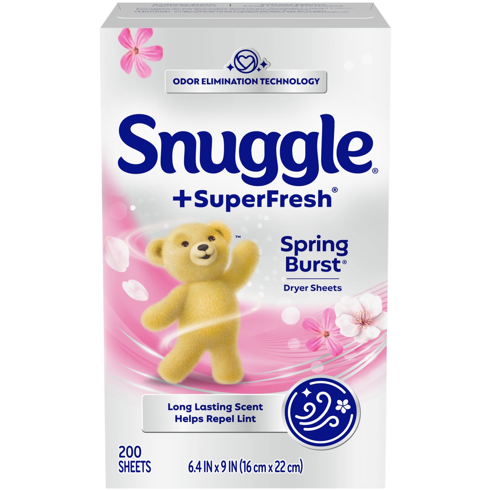Fabric Softener Dryer Sheets, Spring Burst Formula, 200-Count