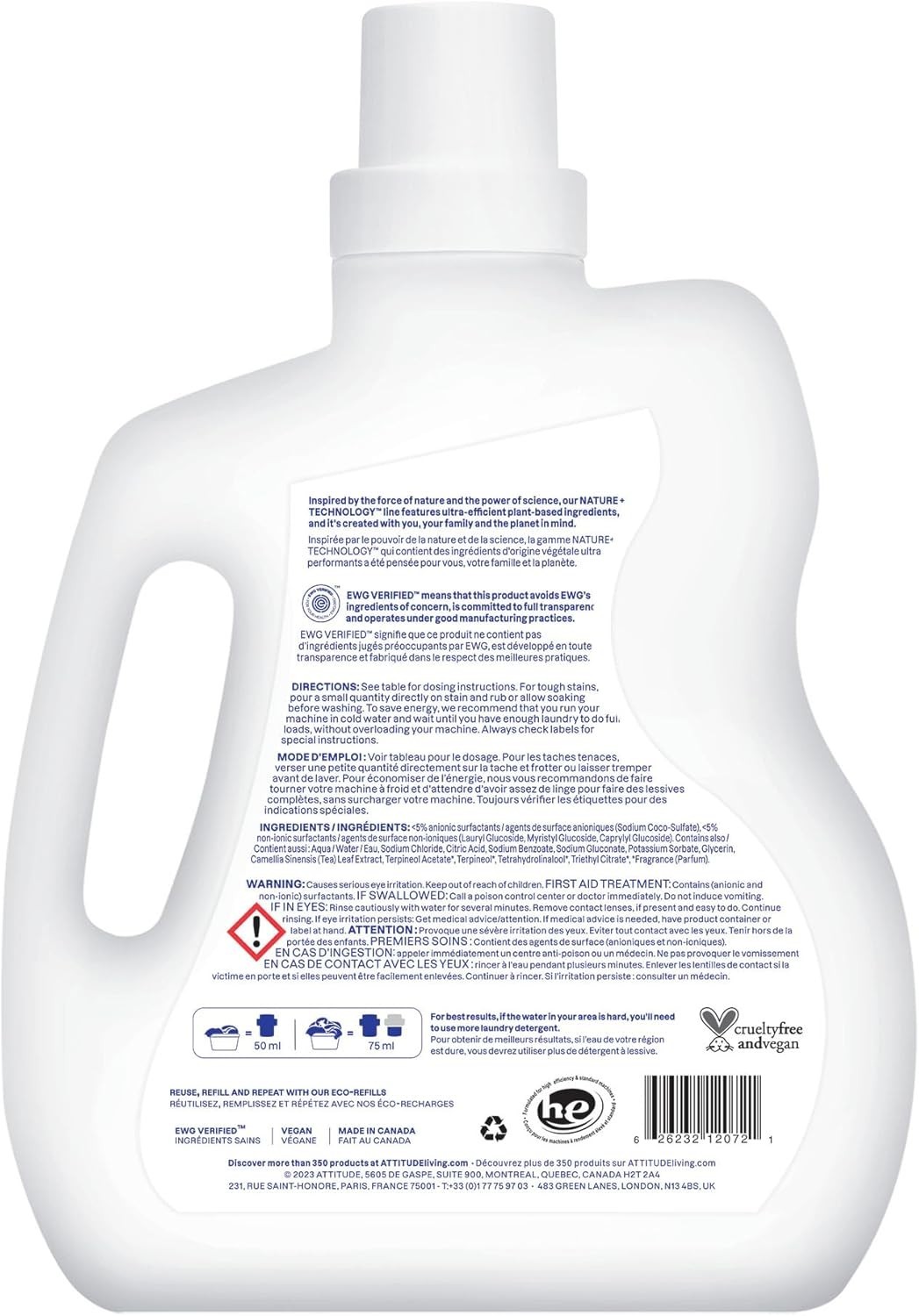 High Efficiency Laundry Soap with Citrus Zest – 60.8 Fl Oz, All Skin Types
