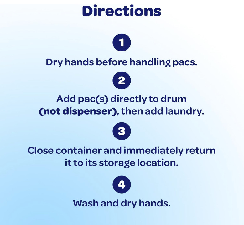 All Mighty Pacs Laundry Detergent Free Clear for Sensitive Skin Tub, 60 Count