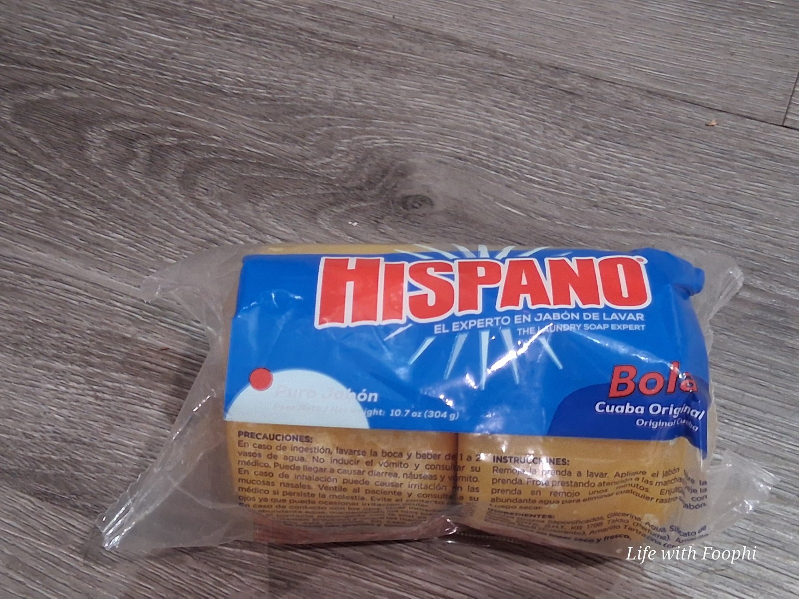 HISPANO Jabon De Lavar Laundry Soap 2 pack of 5.35 oz round bar