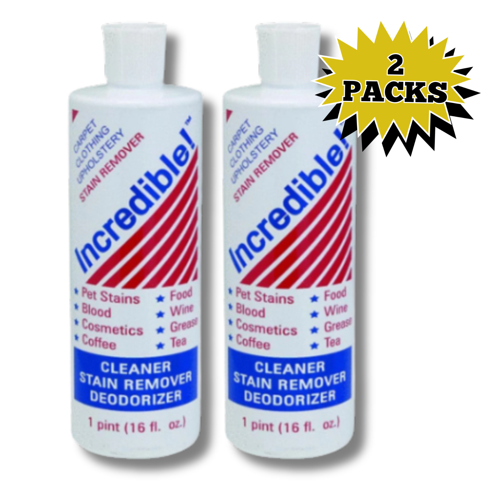 INCREDIBLE! Stain Remover Deodorizer 16oz (2 PINTS) – FREE SHIPPING