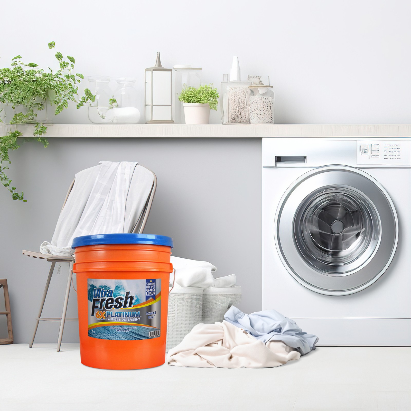 Ultra Fresh 6X Platinum 5 Gal Laundry Detergent & Platinum 6X Laundry Sheets