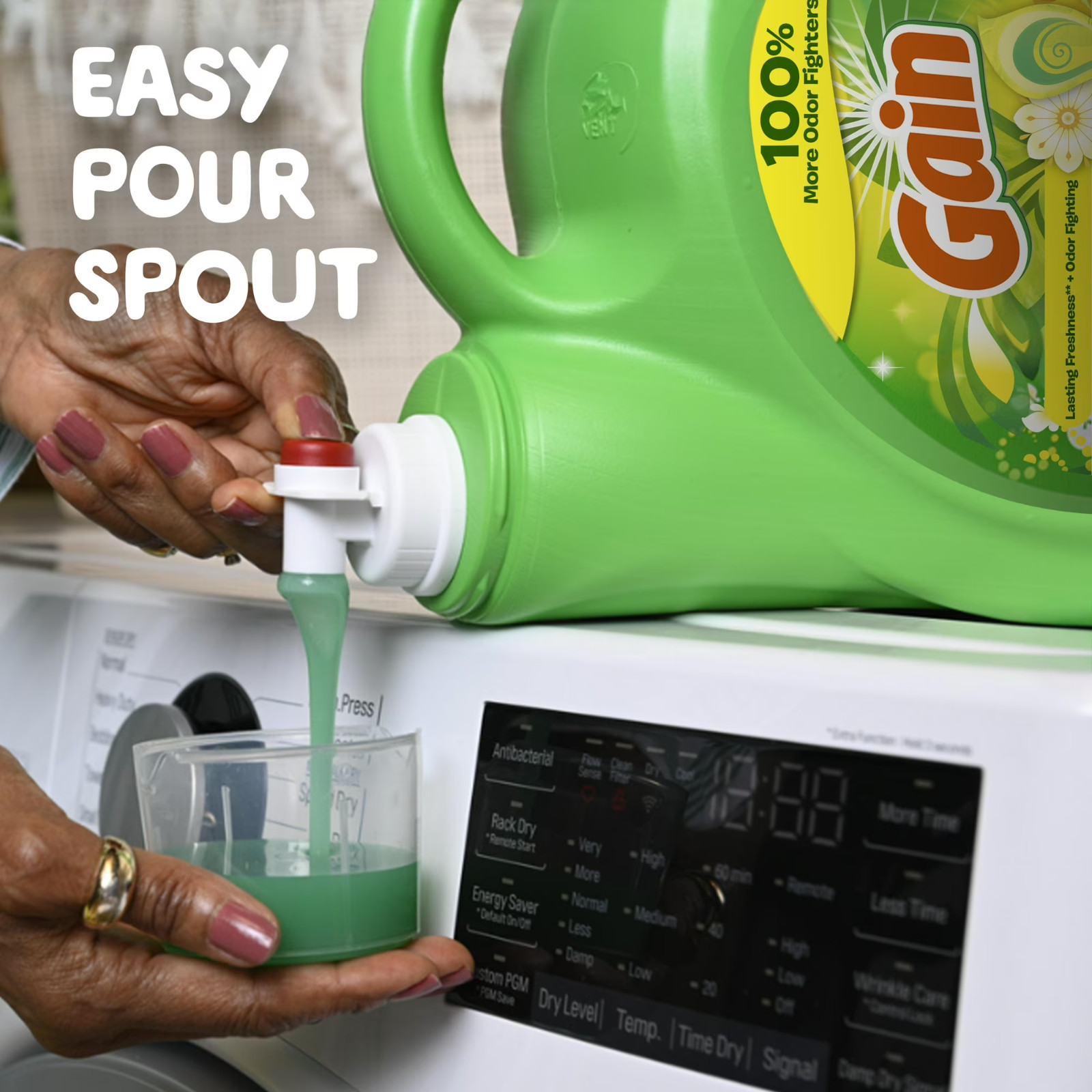 (2 Pack) Gain Liquid Laundry Detergent Original Scent 154 fl oz 107 Loads