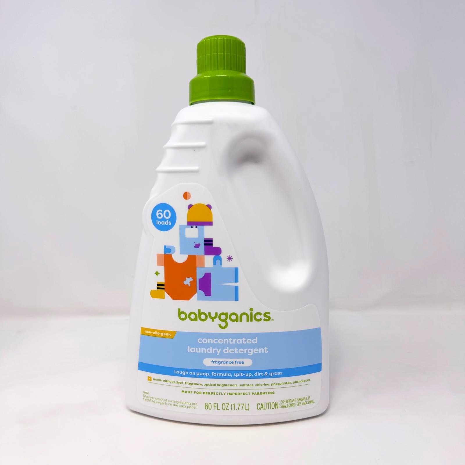 Babyganics Concentrated Laundry Detergent, Fragrance Free, 60oz