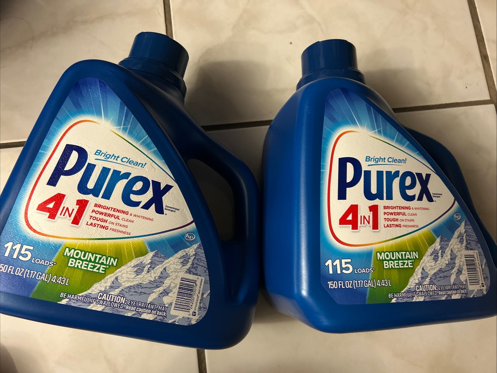 Lot Of 2 PUREX 4 IN 1 LIQUID LAUNDRY DETERGENT MOUNTAIN BREEZE 150 OZ EACH