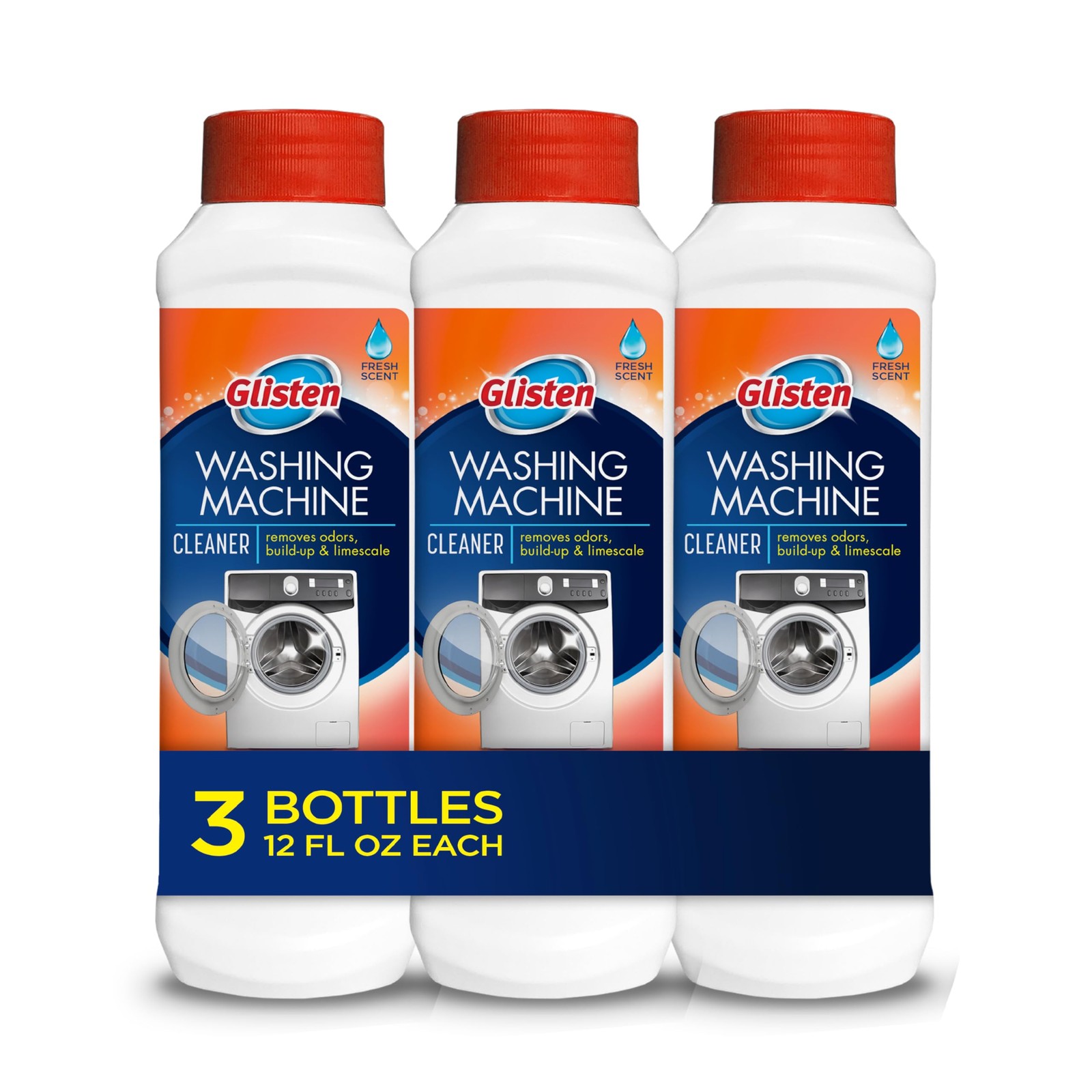 Glisten Washing Machine Cleaner, Helps Remove Odor, 36 Fl Oz (Pack of 1)