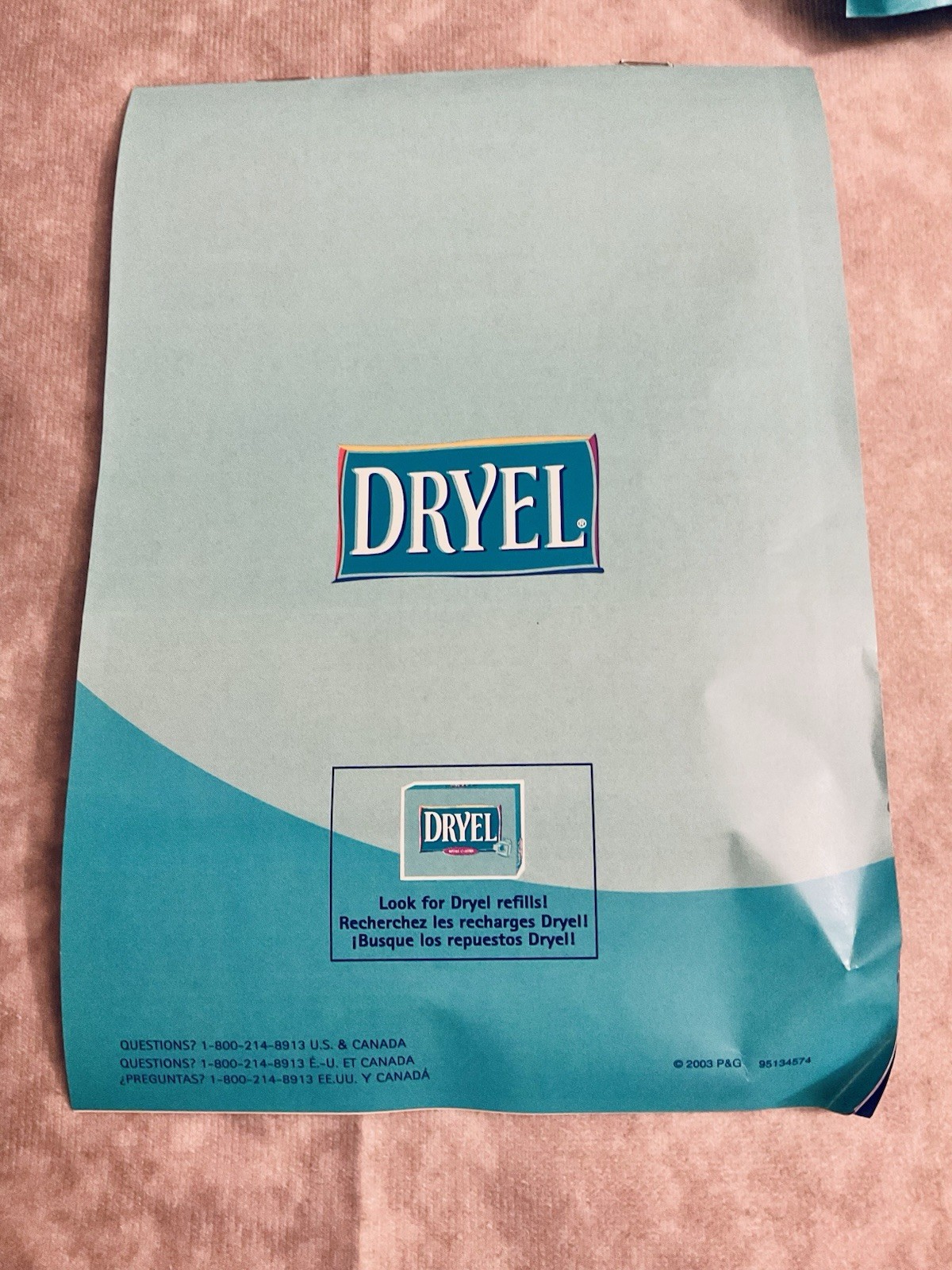 DRYEL AT-HOME DRY CLEANING STARTER KIT CLEAN BREEZE SCENT 4 USES NEW OLD STOCK