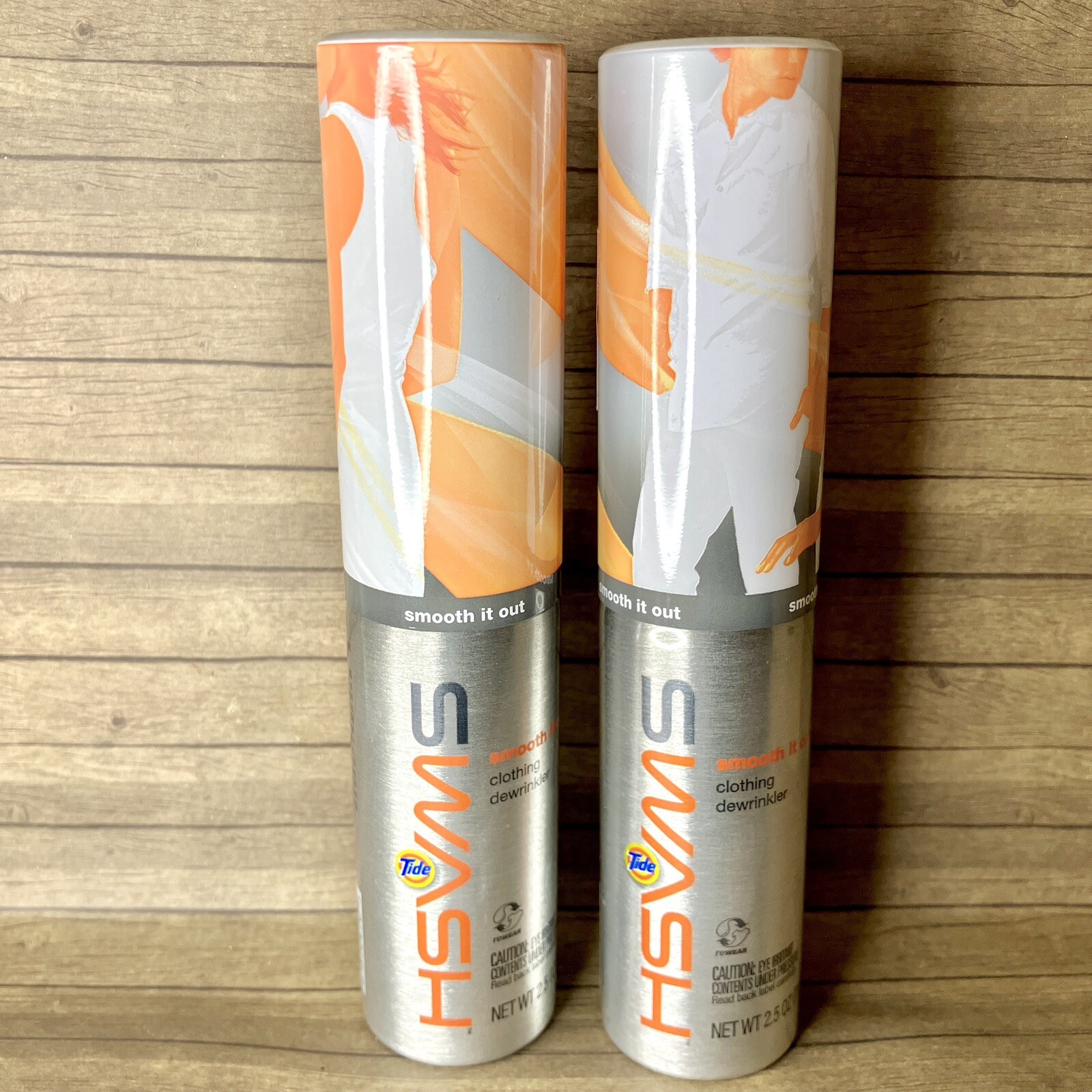 2 Tide Swash “Smooth It Out” Clothing Dewrinkler Aerosol Spray Mist 2008 Product