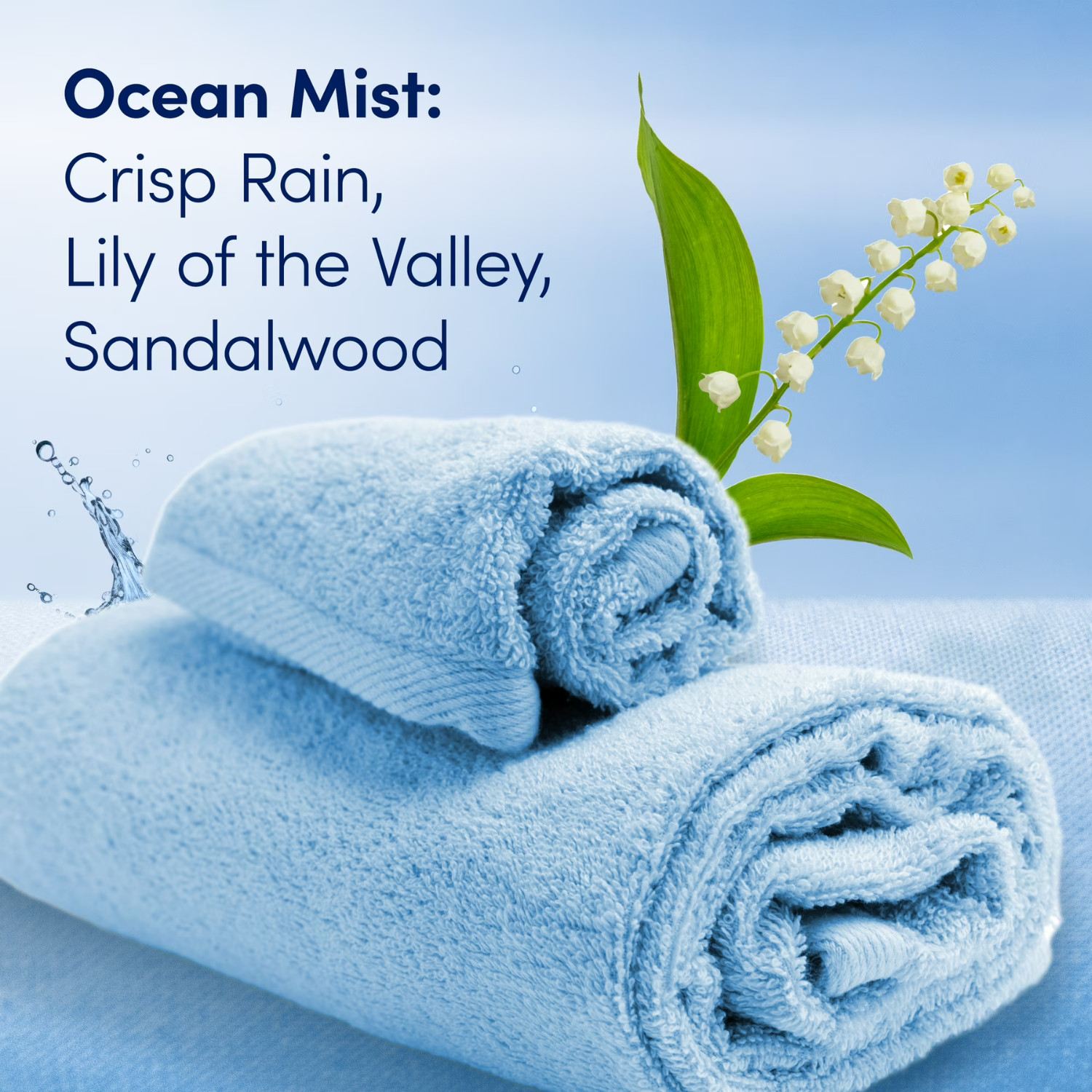 Downy Gentle Soft Fresh Fabric Softener Ocean Mist 93oz 138 Loads, 3 PACK