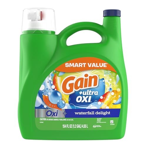 Gain Ultra OXI Liquid Laundry Detergent Waterfall Delight 154 Fl Oz HE Compat…