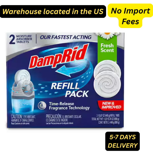 15.8 Ounce Fresh Scent, Odor-fighting Moisture Absorber Refills Bathroom 2 Pack