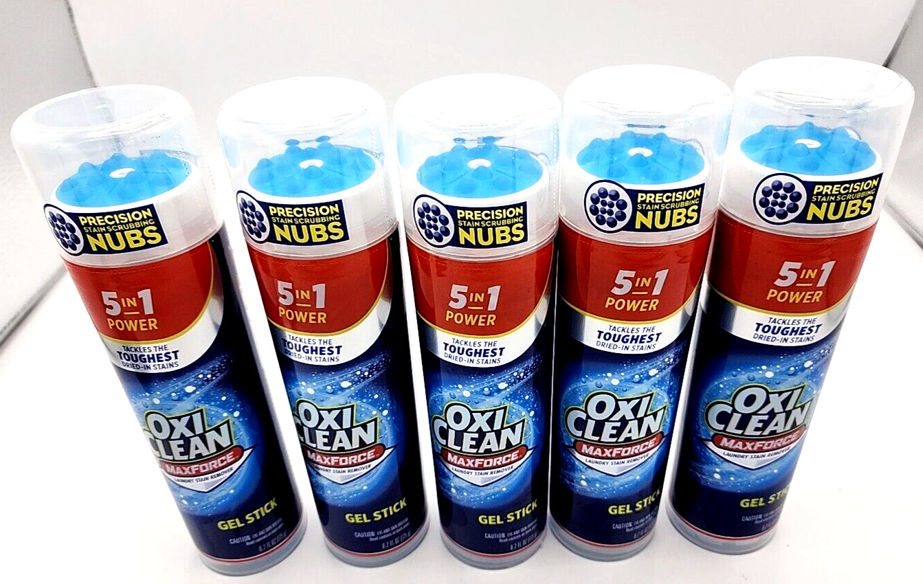 5 Pack Oxiclean Max Force Gel Stick 6.2 Ounce New.