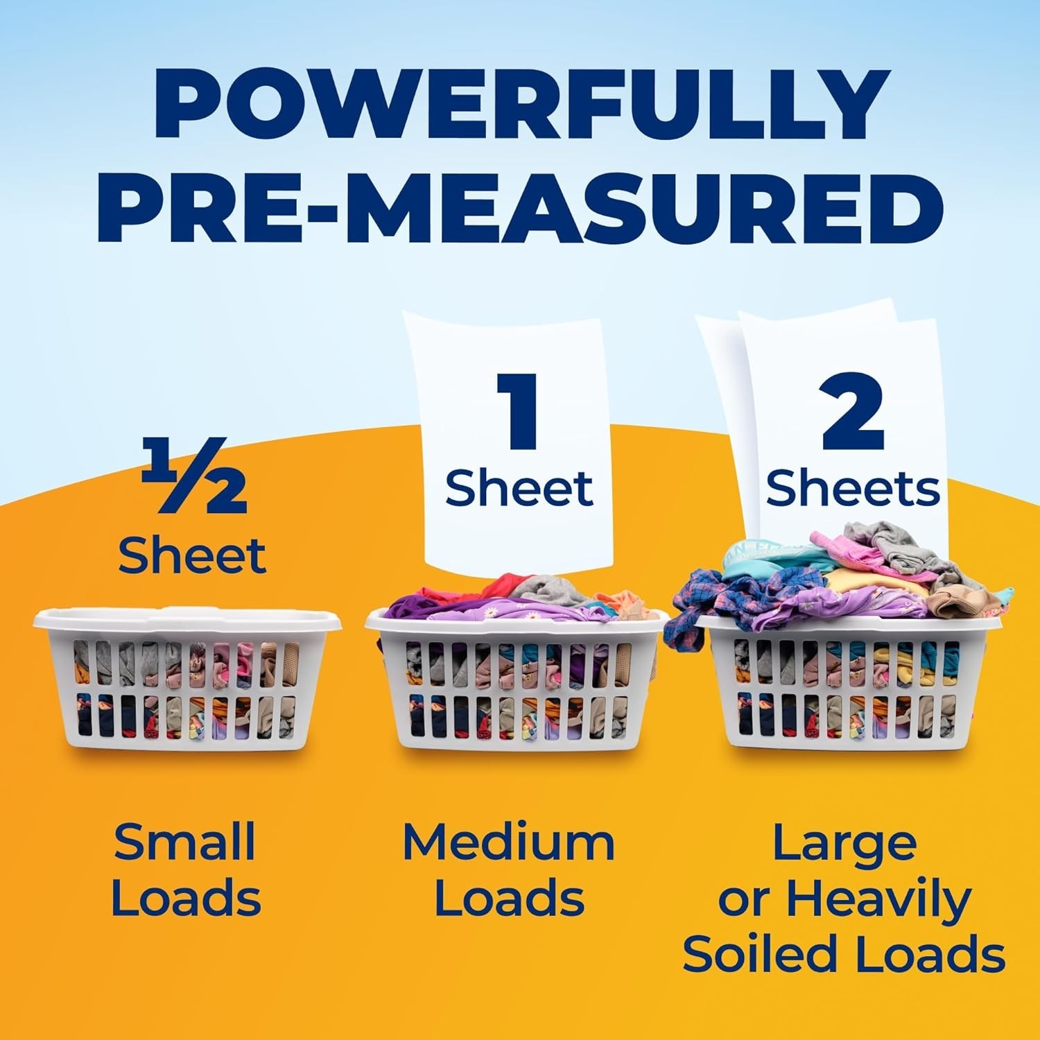 Eco-Friendly Power Sheets Laundry Detergent – Lightweight & Mess-Free, 35 Count