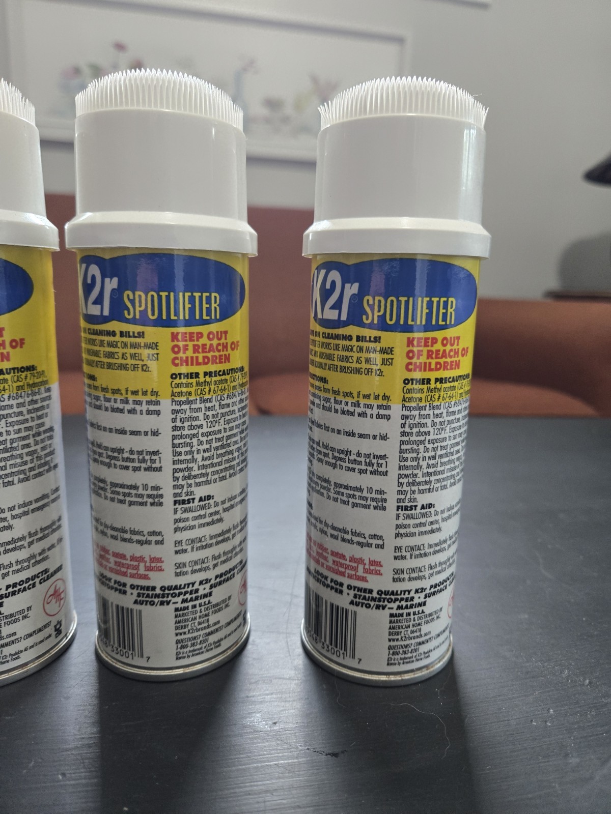 Lot of 4 Vintage K2r Spotlifter 5 oz Carpet Clothing Upholstery Stain Remover