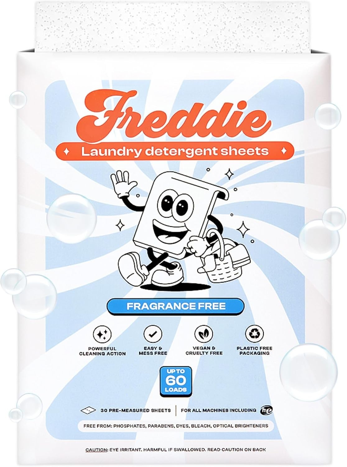 Freddie Low-Waste Laundry Detergent Sheets – Jug Free Format – Pre-Measured