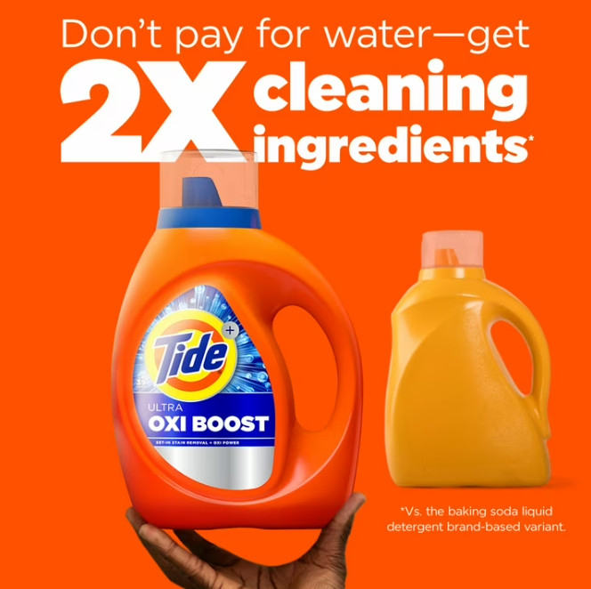 Tide with Ultra Oxi Boost, Advanced Stain Remover 148 fl oz 105 Loads