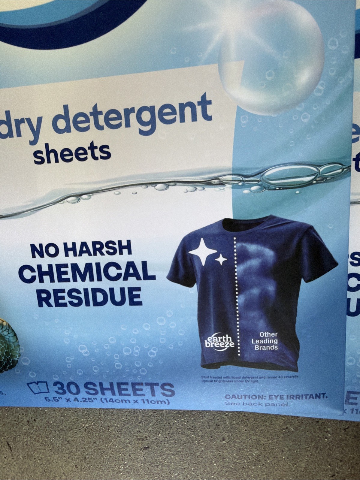 Full Case Earth Breeze Laundry Detergent Sheets-Fragrance Free (480 Loads) 8 Pks
