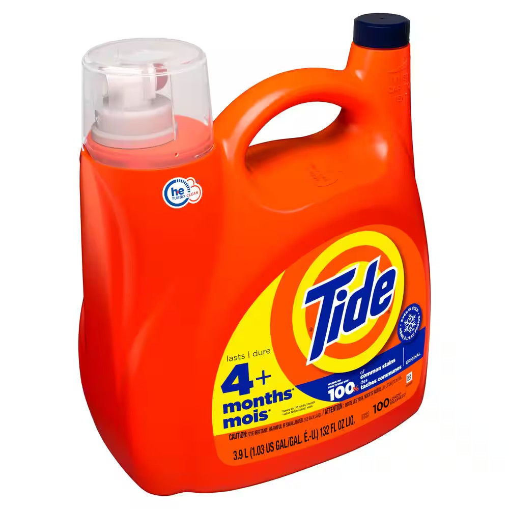 Original Scent Liquid Laundry Detergent, 100-Loads, 132 Fl. Oz.