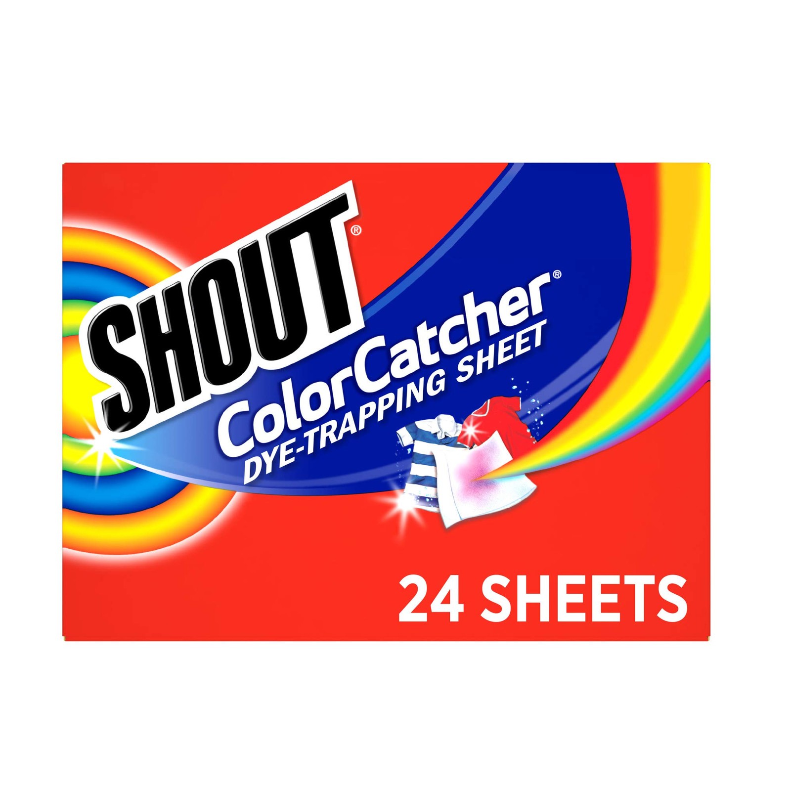 Shout Color Catchers 24 Count Dye Trapping Laundry Sheets For Mixed Loads