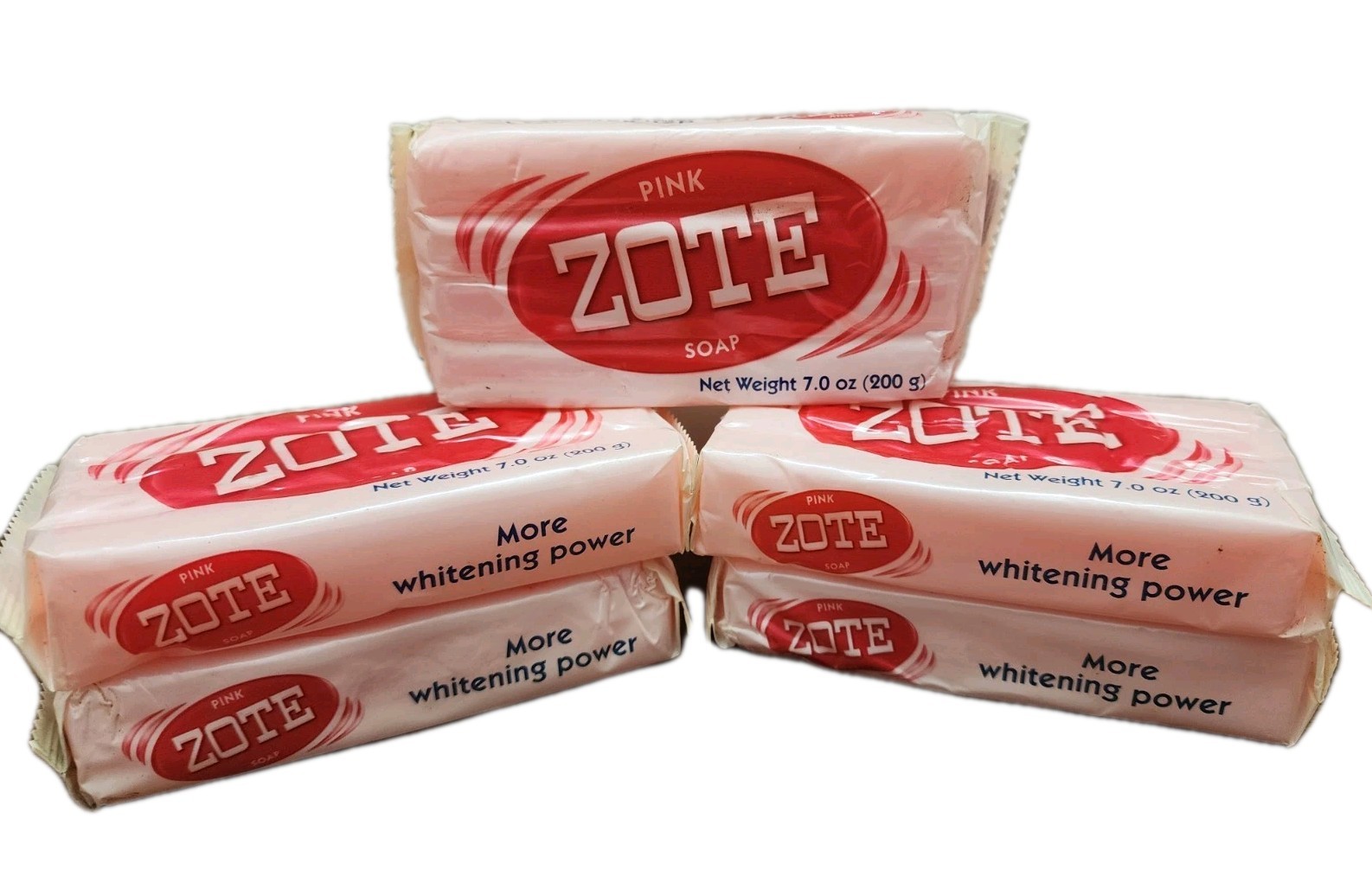 ZOTE Pink Laundry Soap 5 Pack Washing Clothes 7oz Bars Detergent New Old Stock