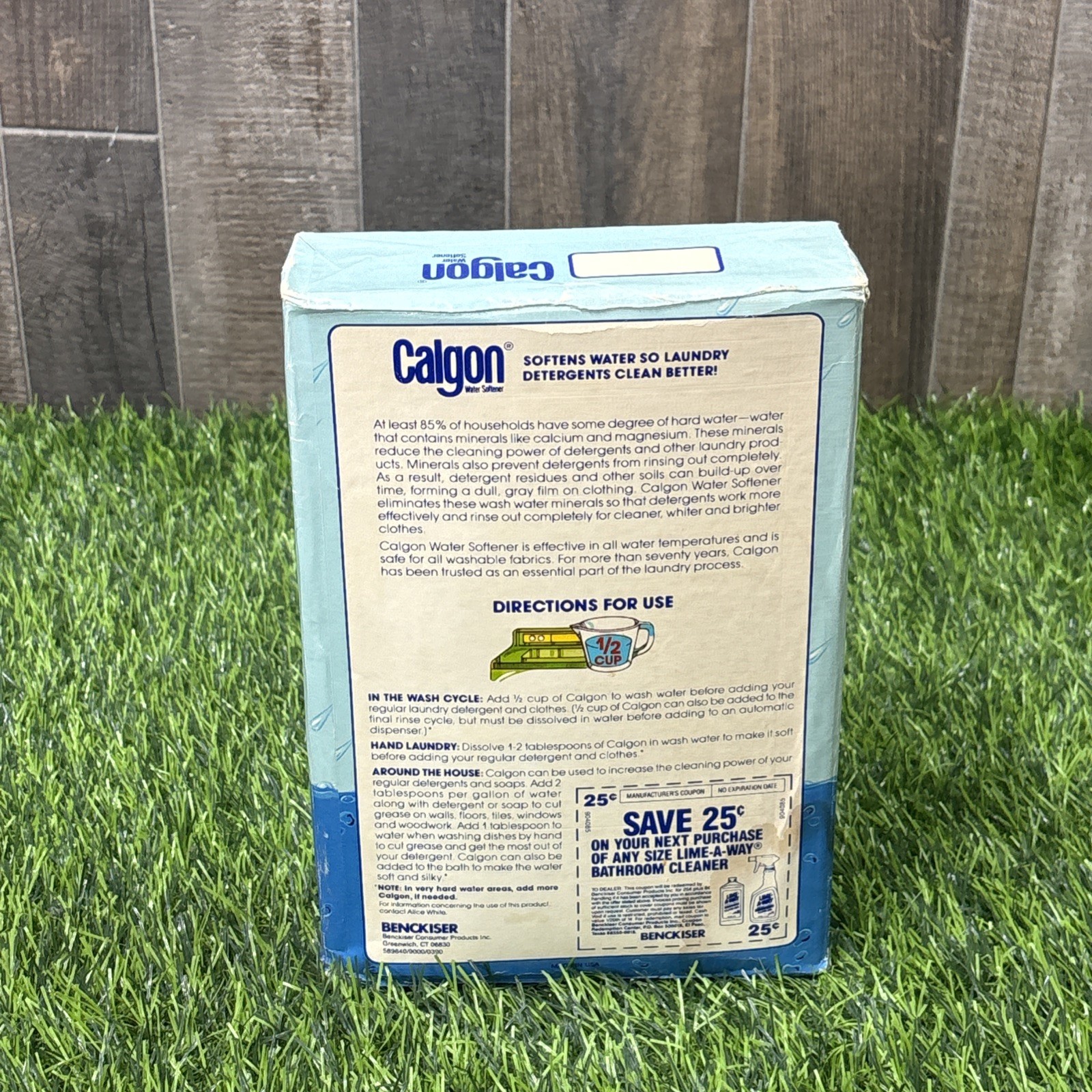 Vintage Calgon Water Softener 40 Oz Box NOS Unopened 1980s Laundry Detergent Aid