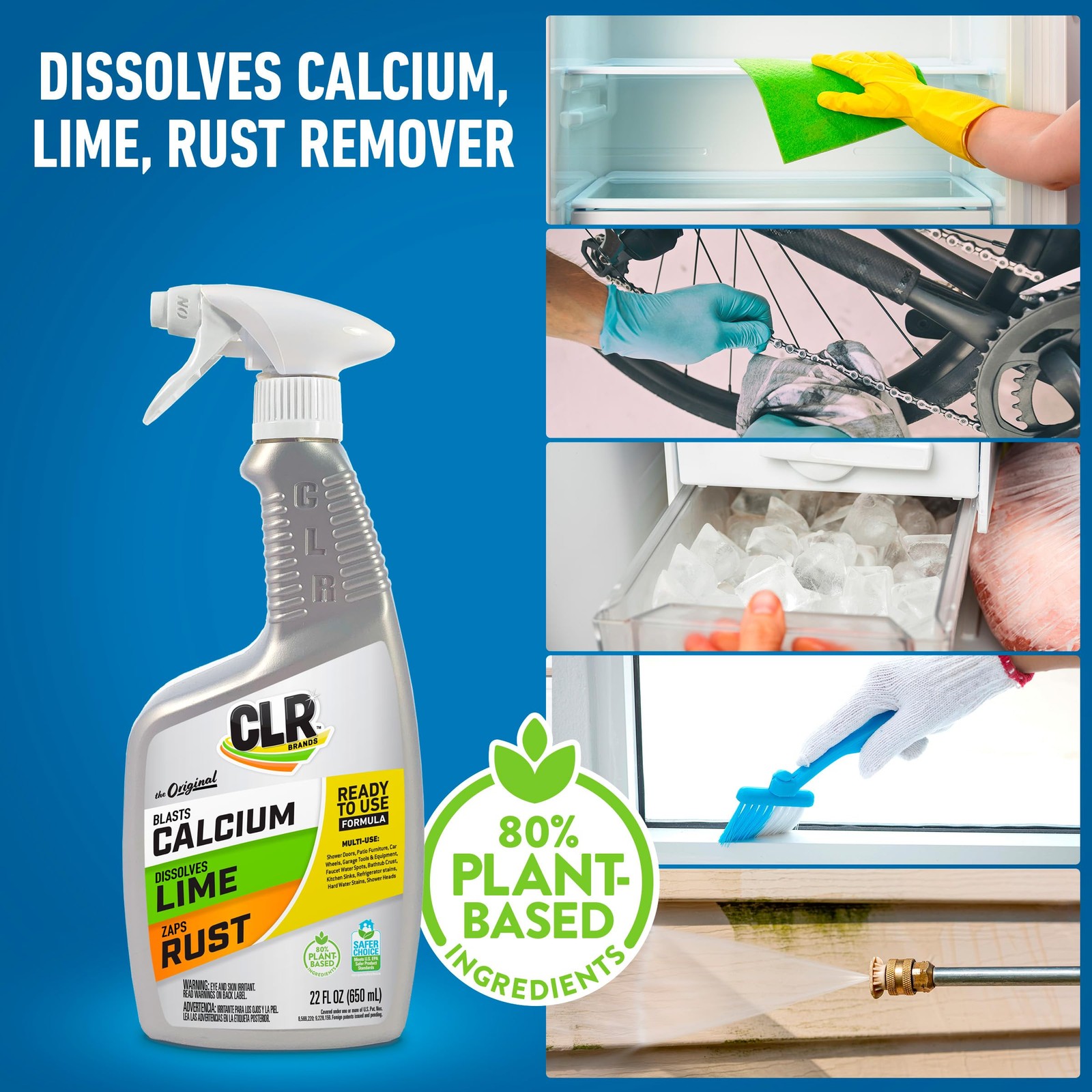 CLR Brands Lime & Rust Remover, 22 oz. Spray Bottle 22 Fl Oz (Pack of 1)