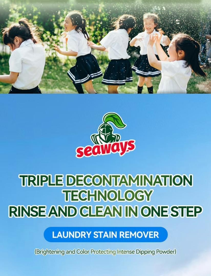 2x Seaways Laundry Stain Remover Powder 340g – Oxygen Cleaning, Color Safe, Odor