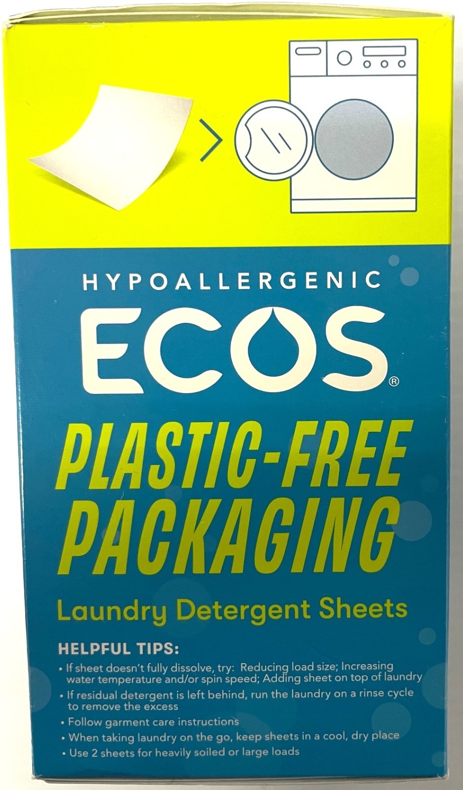 ECOS Plant Powered Laundry Detergent Sheets Free & Clear 100 count