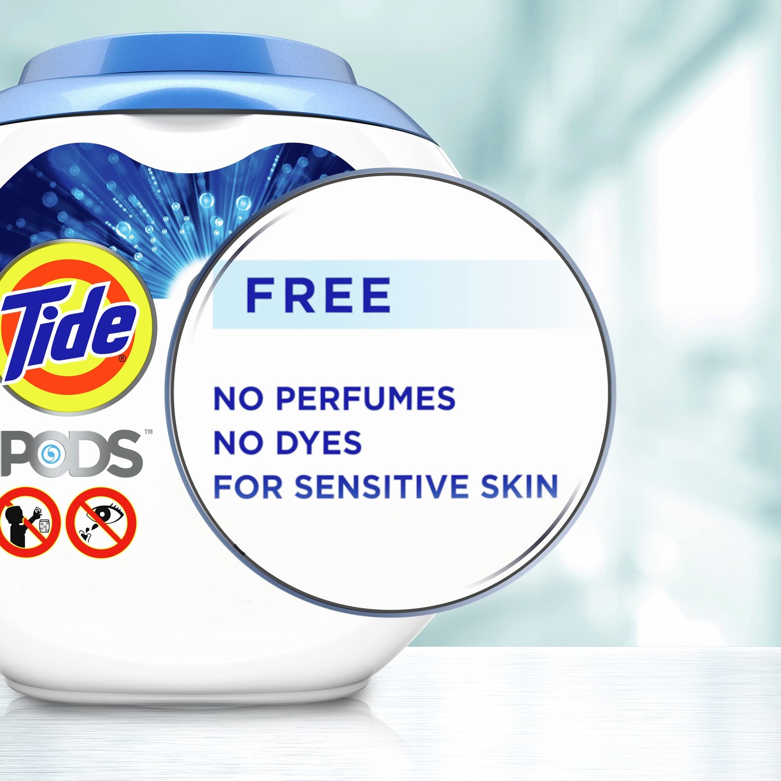 Tide Pods Ultra Oxi Free Laundry Detergent Pacs 57 Count Hypoallergenic Stain…