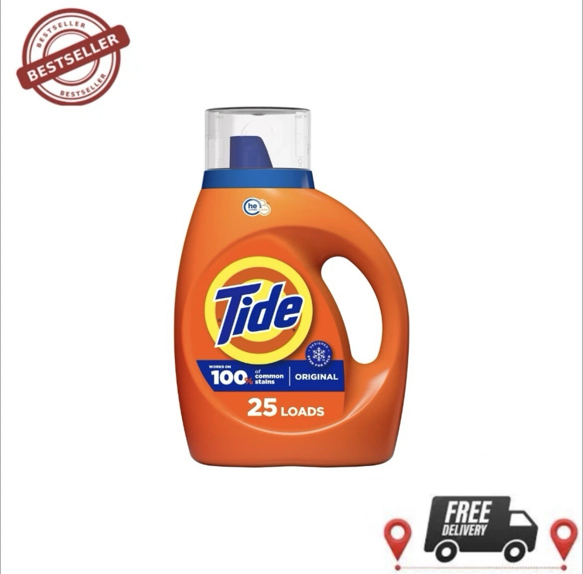 Tide Liquid Laundry Detergent Soap – 25 Loads