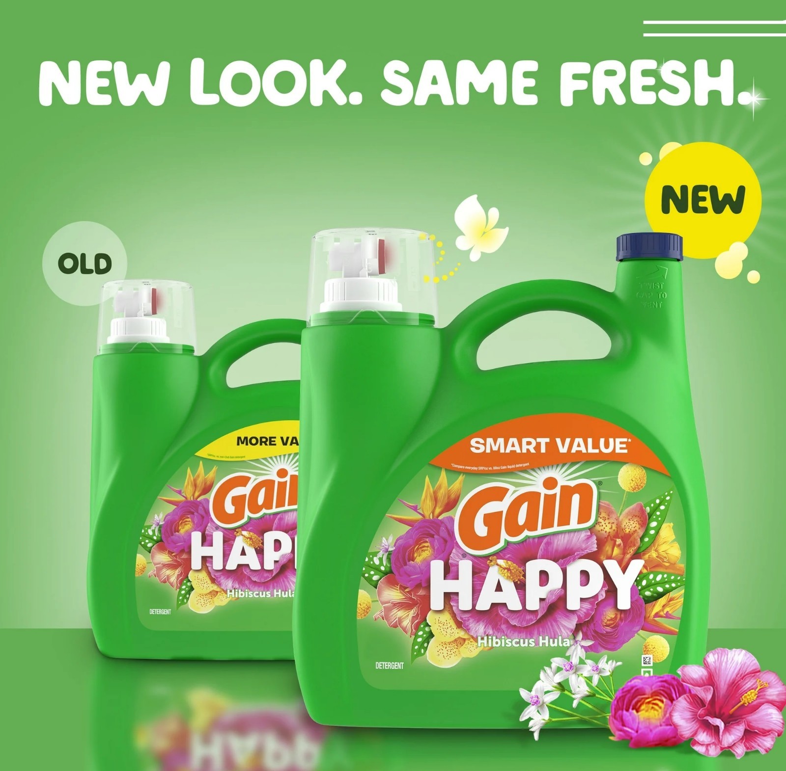 Gain Liquid Laundry Detergent, Happy Scent, 154 fl oz, 107 Loads