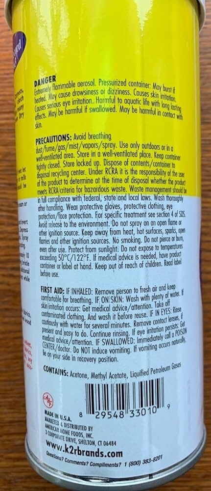 K2R 33010 10 Ounce Aerosol Spray Spot Lifter & Stain Remover – Pack of 6