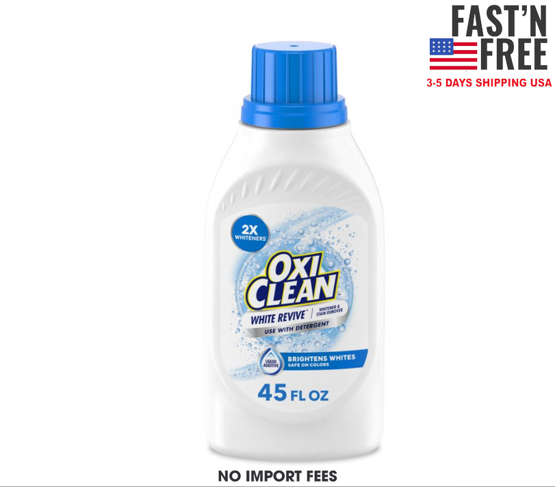 (2 pack) OxiClean White Revive Whitener & Stain Remover Liquid Additive, 45 oz