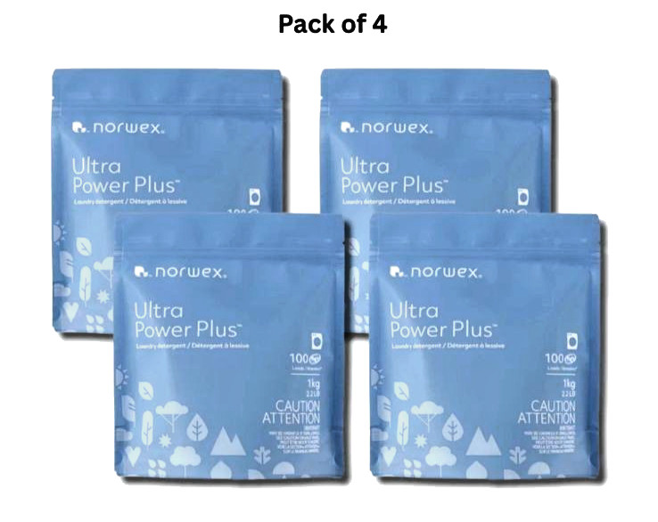 Norwex Ultra Power Plus Laundry Detergent, Pack of 4 – 2.2lb/ea Free Shipping