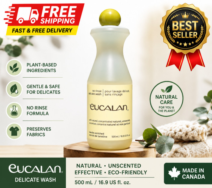 Eucalan No Rinse Delicate Wash 16.9 Fl Oz Eco Friendly Laundry Detergent
