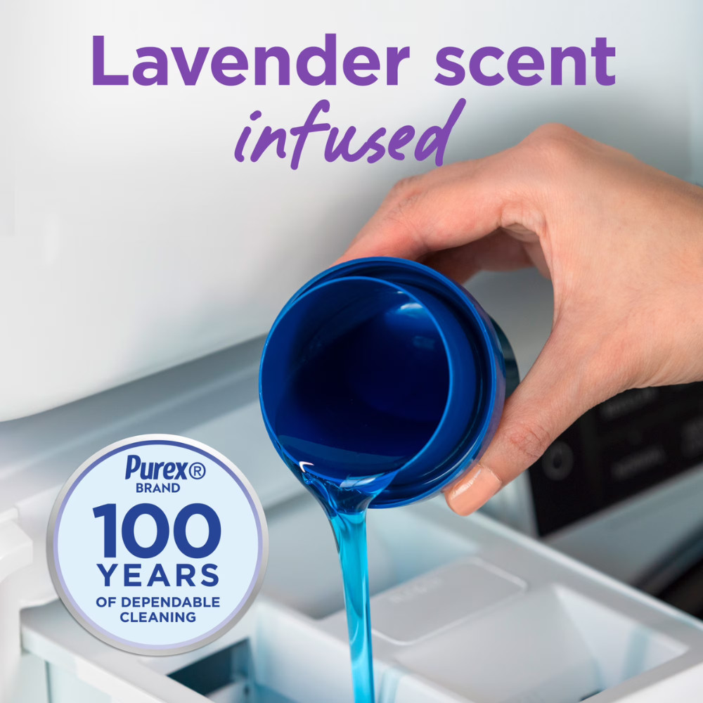 (4 pack) Purex Fresh Lavender Fields Liquid Detergent, 150 fl oz, 115 loads New
