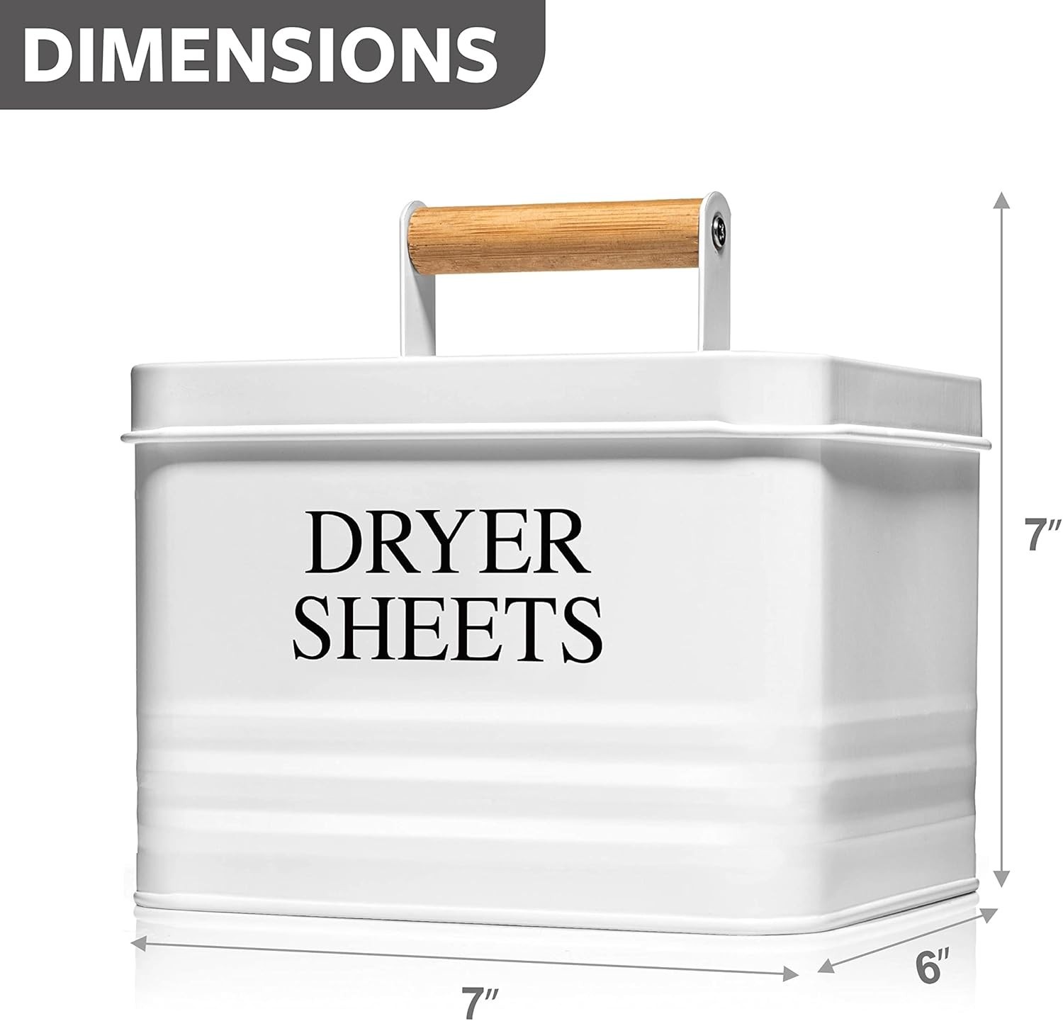 Sleek Modern Farmhouse Dryer Sheets Holder – Quality Metal, 240 Sheets Capacity