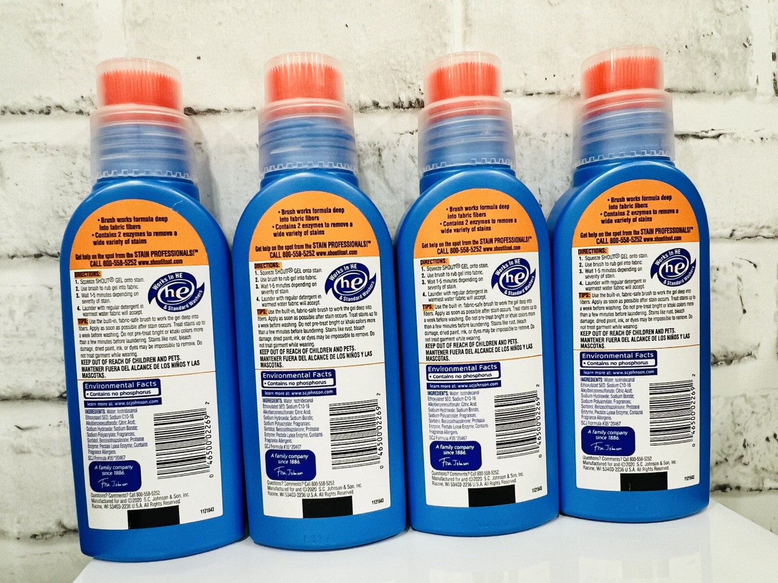 Shout Advanced Set-In Stain Scrubber Stain Remover Ultra Concentrated Gel 4-Pack