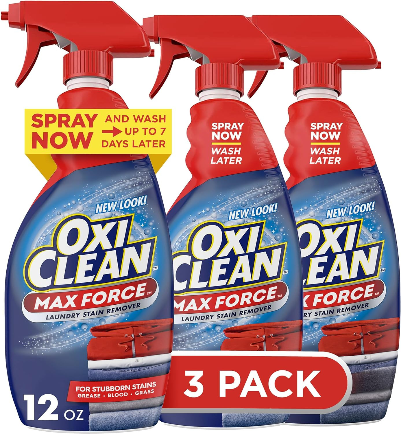 Max Force Laundry Stain Remover Spray, 12 Fl. Oz, 3-Pack​