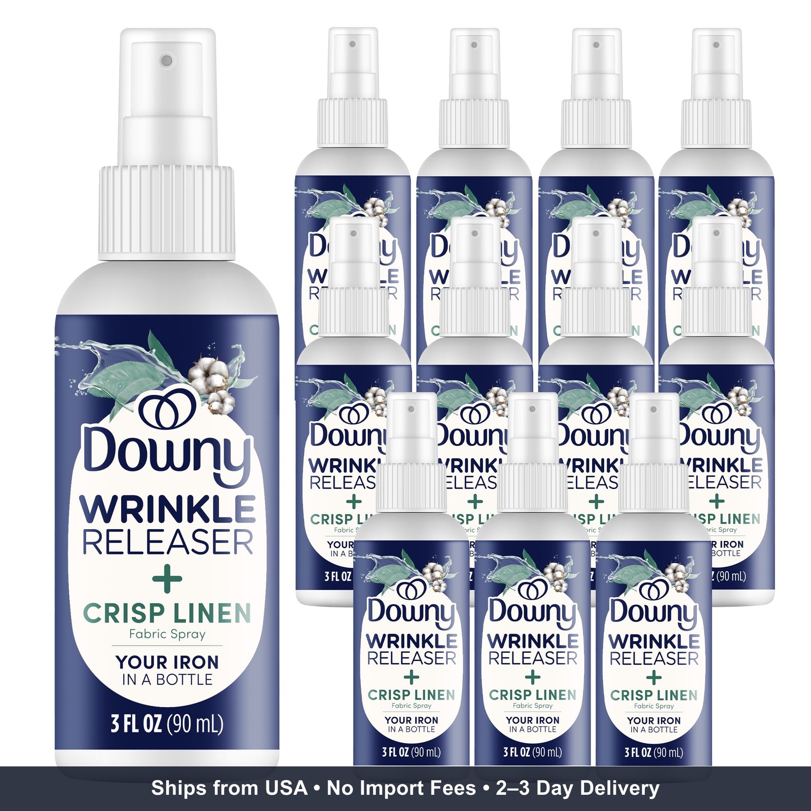 Downy Wrinkle Release Spray Travel Size, All In One Formula, Removes Wrinkles, S