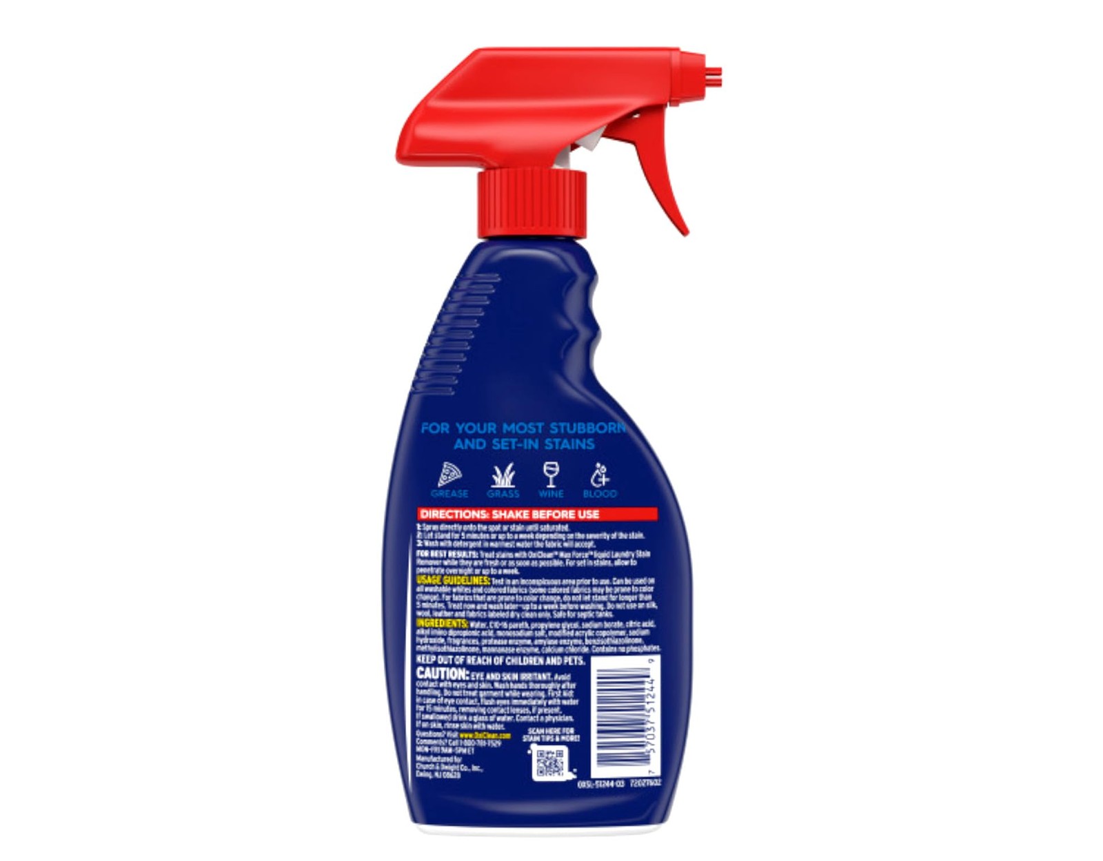 OxiClean Max Force Laundry Stain Remover Spray, 12 fl oz 60 Fl Oz (Pack of 1)