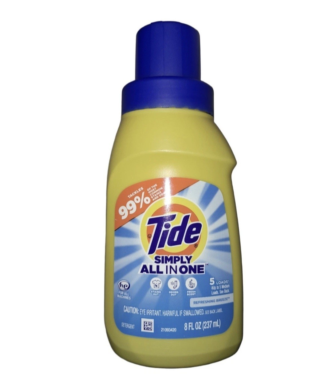 Ɣ TIDE SIMPLY (8 Fl Oz.) 🟡🫧 ●ALL IN ONE● 🟡🫧 ≈Refreshing Breeze≈ Detergent.