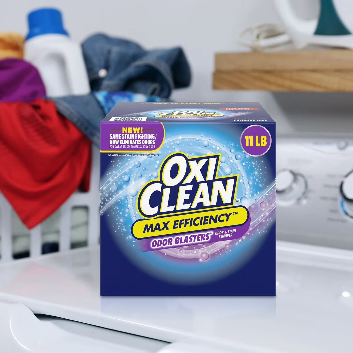 OxiClean Max Efficiency Odor Blasters Laundry Stain Remover Powder – 11 lb